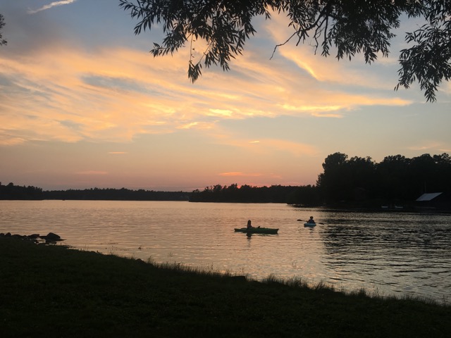 Sunset Paddling at the Waterfront